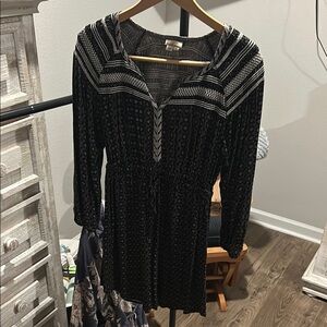 Black and White Patterned Dress